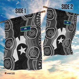 Torres Strait Islander Garden Flag Flag Feather Headdress Indigenous Dotwork Tribal Art TS04