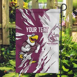 Personalized Manly Warringah Sea Eagles Garden Flag Dynamic Lightning Mascot Rugby Australia TS04