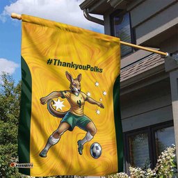 Polkinghorne Australia Matildas Garden Flag 2024 Thank You Polks LT14