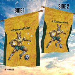 Polkinghorne Australia Matildas Garden Flag 2024 Thank You Polks LT14