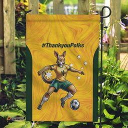 Polkinghorne Australia Matildas Garden Flag 2024 Thank You Polks LT14