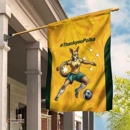 Polkinghorne Australia Matildas Garden Flag 2024 Thank You Polks LT14
