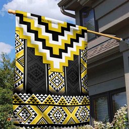 Yellow Taniko Aotearoa Garden Flag Niho Taniwha Mix Poutama LT14