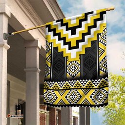 Yellow Taniko Aotearoa Garden Flag Niho Taniwha Mix Poutama LT14