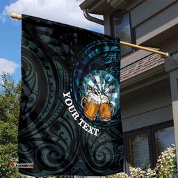 Personalized New Zealand Darts Beer Garden Flag Paua Shell Aotearoa Maori Tattoo LT14