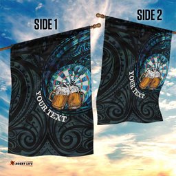Personalized New Zealand Darts Beer Garden Flag Paua Shell Aotearoa Maori Tattoo LT14