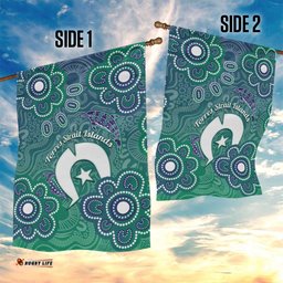 Sea Turtle Torres Strait Islands Garden Flag Pacific Indigenous Australian Oceanic Dot Art TS04
