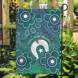 Sea Turtle Torres Strait Islands Garden Flag Pacific Indigenous Australian Oceanic Dot Art TS04