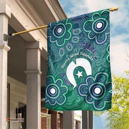 Sea Turtle Torres Strait Islands Garden Flag Pacific Indigenous Australian Oceanic Dot Art TS04