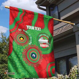 Rabbitohs NAIDOC Week 2026 Personalised Garden Flag 50 Years of Deadly Aboriginal Art LT14
