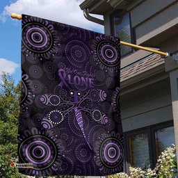 Purple Dragonfly Aboriginal of Hope Garden Flag Australian Epilepsy Awareness LT9