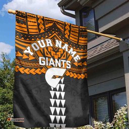 Personalized GWS Giants Garden Flag Polynesian Tribal Pattern Heritage Football TS04