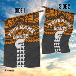 Personalized GWS Giants Garden Flag Polynesian Tribal Pattern Heritage Football TS04