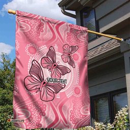 Personalized Pink Butterfly Spirit Garden Flag Australias Breast Cancer Awareness LT9