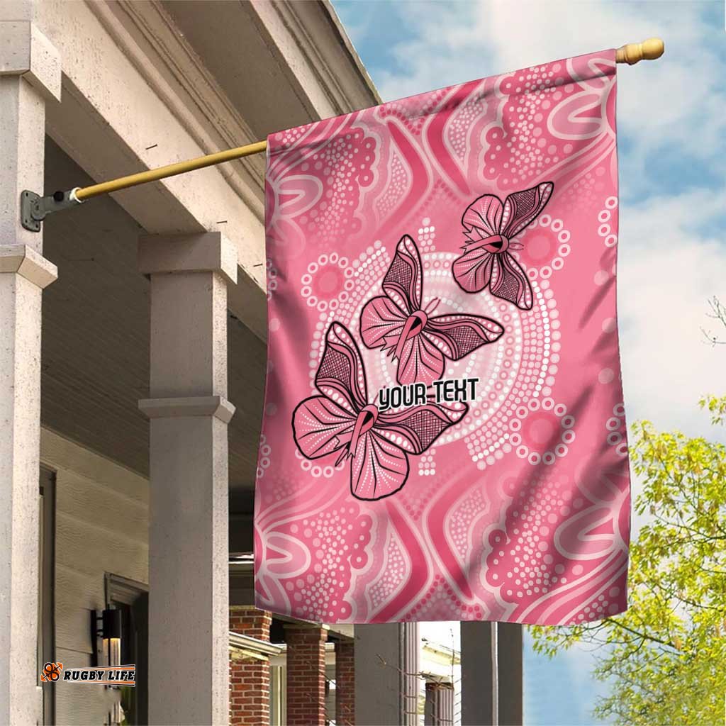 Personalized Pink Butterfly Spirit Garden Flag Australias Breast Cancer Awareness LT9