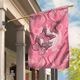 Personalized Pink Butterfly Spirit Garden Flag Australias Breast Cancer Awareness LT9