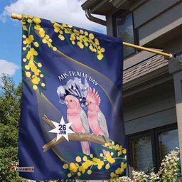 Pink Galah Australia Day Garden Flag 26th January Golden Wattle Flag Color LT14