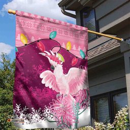 Pink Cockatoo Australia Christmas Garden Flag Grevillea Eucalyptus Blossoms LT14