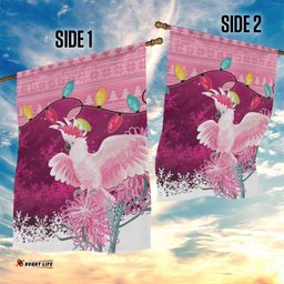Pink Cockatoo Australia Christmas Garden Flag Grevillea Eucalyptus Blossoms LT14
