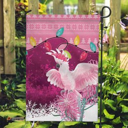 Pink Cockatoo Australia Christmas Garden Flag Grevillea Eucalyptus Blossoms LT14