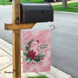 Watercolor Pink Galah Flowers Garden Flag Australia Christmas Vibes LT9