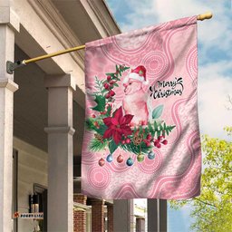 Watercolor Pink Galah Flowers Garden Flag Australia Christmas Vibes LT9
