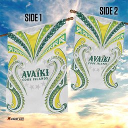 Rugby Cook Islands Avaiki Garden Flag White Kuki Airani Tribal Maori Inspired LT9