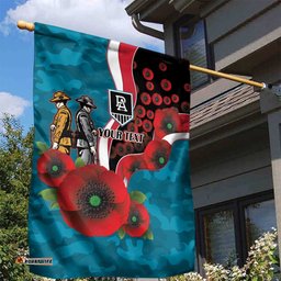 Port Power ANZAC Personalised Garden Flag Lest We Forget Poppy Camo LT9