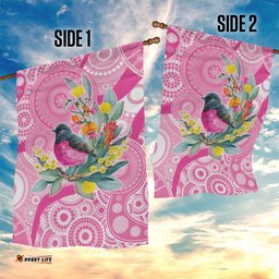 Pink Robin Aboriginal Inspired Garden Flag LT9