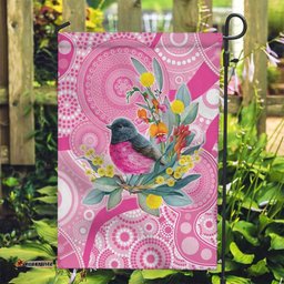 Pink Robin Aboriginal Inspired Garden Flag LT9