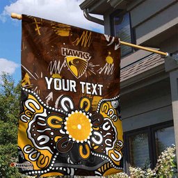 Personalized Hawthorn Hawks Garden Flag Aboriginal Dot Painting Graffiti Style TS04