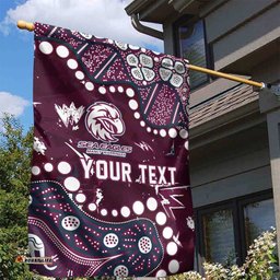 Personalized Manly Warringah Sea Eagles Garden Flag Aboriginal Pattern with Graffiti Style Design TS04