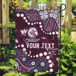 Personalized Manly Warringah Sea Eagles Garden Flag Aboriginal Pattern with Graffiti Style Design TS04