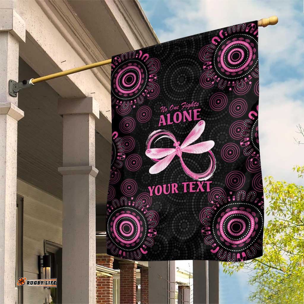 Personalized Pink Dragonfly Aboriginal of Hope Garden Flag Australias Breast Cancer Awareness LT9