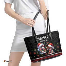 Aotearoa Six Seven Personalized Leather Tote Bag New Zealand Funny Christmas LT9
