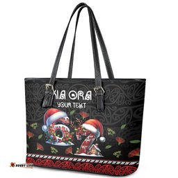 Aotearoa Six Seven Personalized Leather Tote Bag New Zealand Funny Christmas LT9