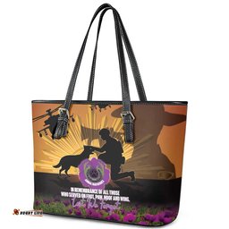 Animal War Heroes Australia ANZAC Day Leather Tote Bag We Will Always Remember Them LT14