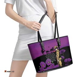 ANZAC Soldier and War Animals Leather Tote Bag We Will Remember Them LT15