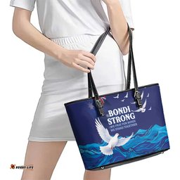Bondi Beach Pray For Australia Leather Tote Bag LT9