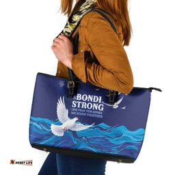 Bondi Beach Pray For Australia Leather Tote Bag LT9