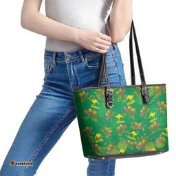 Australia Billy Buttons Leather Tote Bag Aussie Pycnosorus Kangaroo Seamless Style LT14