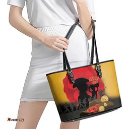 Australia Two-up Pennies ANZAC Day Leather Tote Bag Slouch Hat Last Post With Poppy LT14