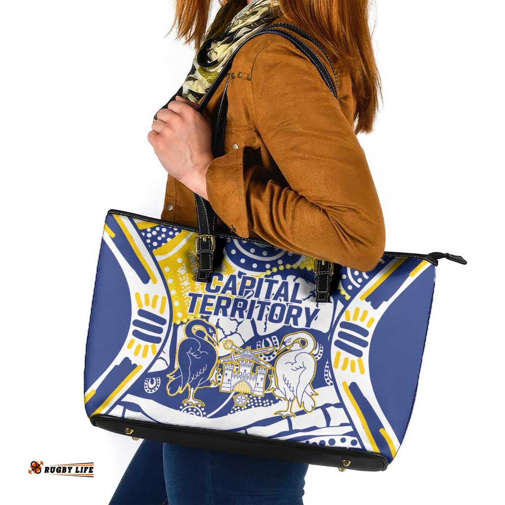 Australian Capital Territory Leather Tote Bag For The King The Law And The People LT9