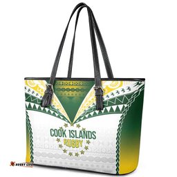 Cook Islands Rugby Leather Tote Bag Kuki's Aitu Champions LT7