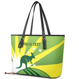 Custom Australia Cricket Leather Tote Bag Go Champions Aussies LT14