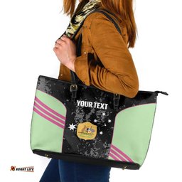 Custom Australia Matildas 2026 Leather Tote Bag Come On Aussie Grunge Style LT14