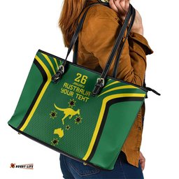 Australia Day 26 January Personalised Leather Tote Bag With National Color LT9