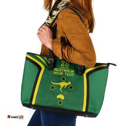 Australia Day 26 January Personalised Leather Tote Bag With National Color LT9
