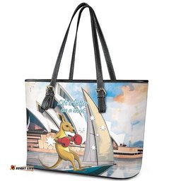 Australia Sailing Leather Tote Bag Life Is Better On A Boat LT14