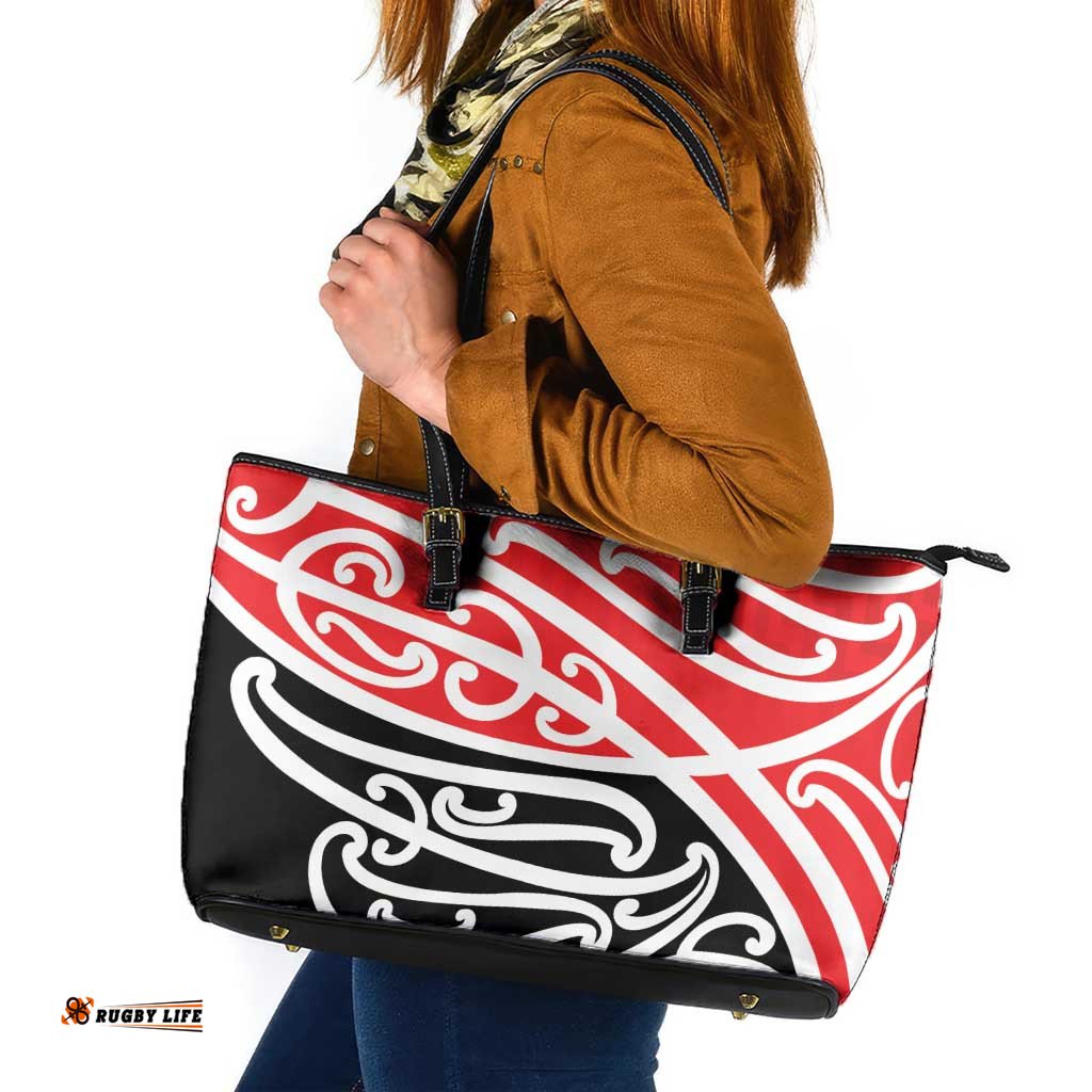 All Red New Zealand Kowhai Ngutukak Leather Tote Bag LT9